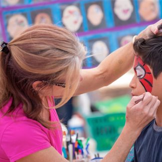 spiderman face painting