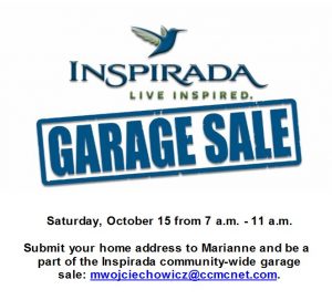 inspirada garage sale flyer