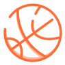 basketball icon orange