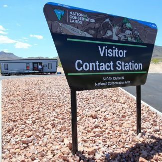 sloan canyon visitor station sign
