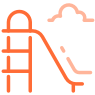 slide icon orange