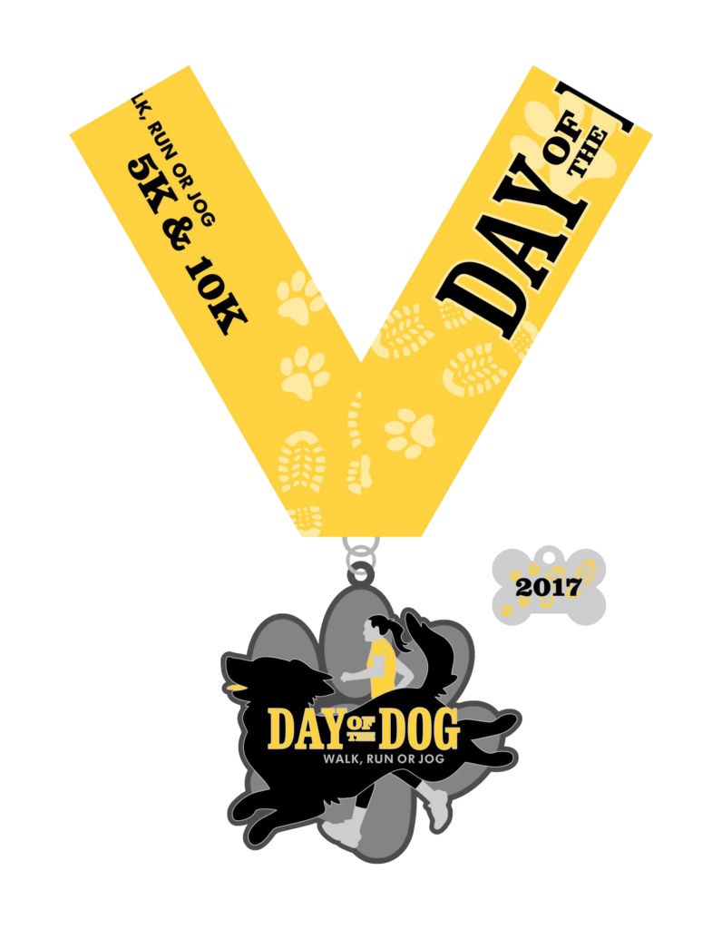 day of the dog run medal