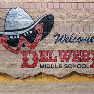 welcome to del webb middle school sign
