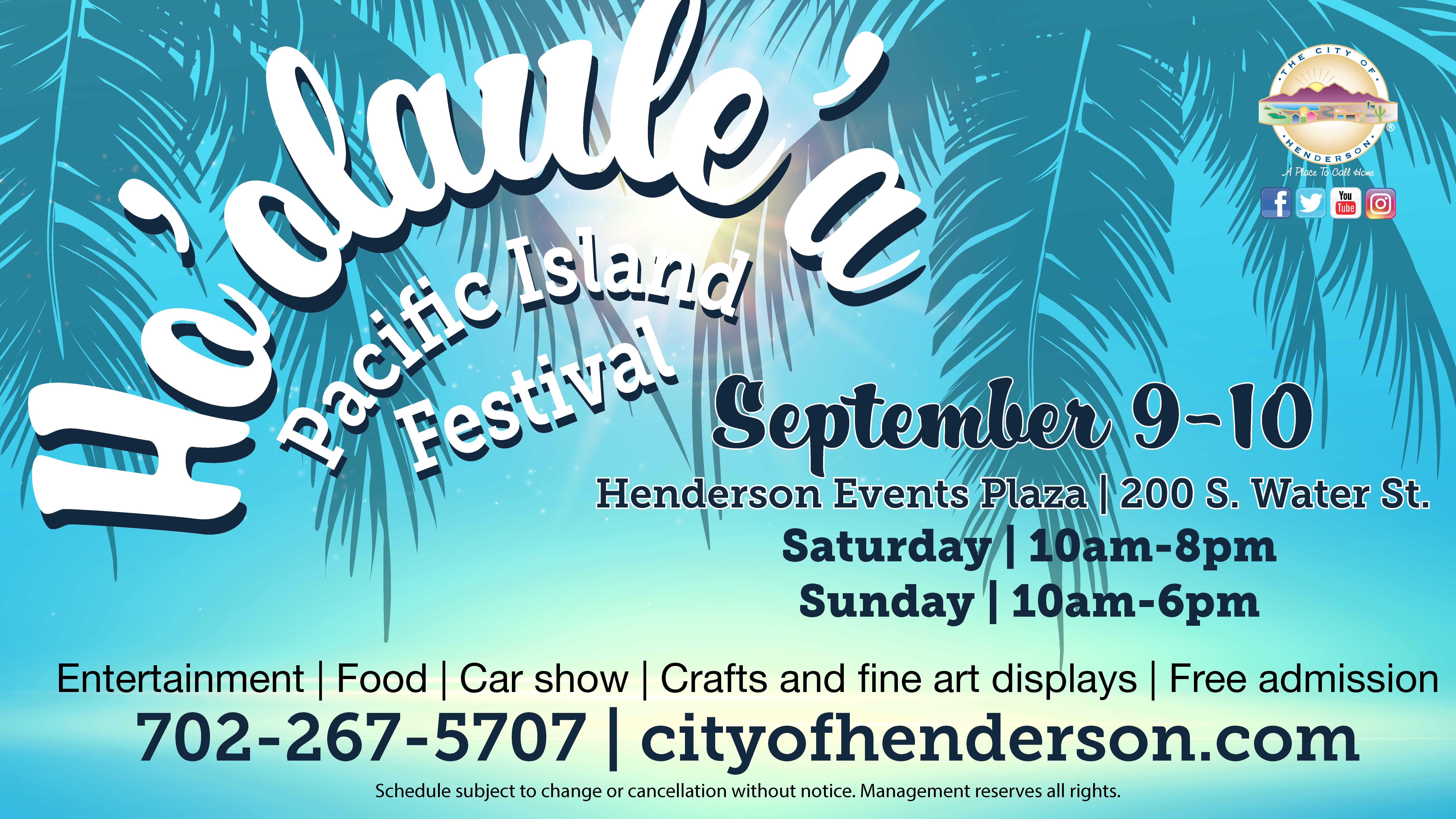 pacific island festival flyer