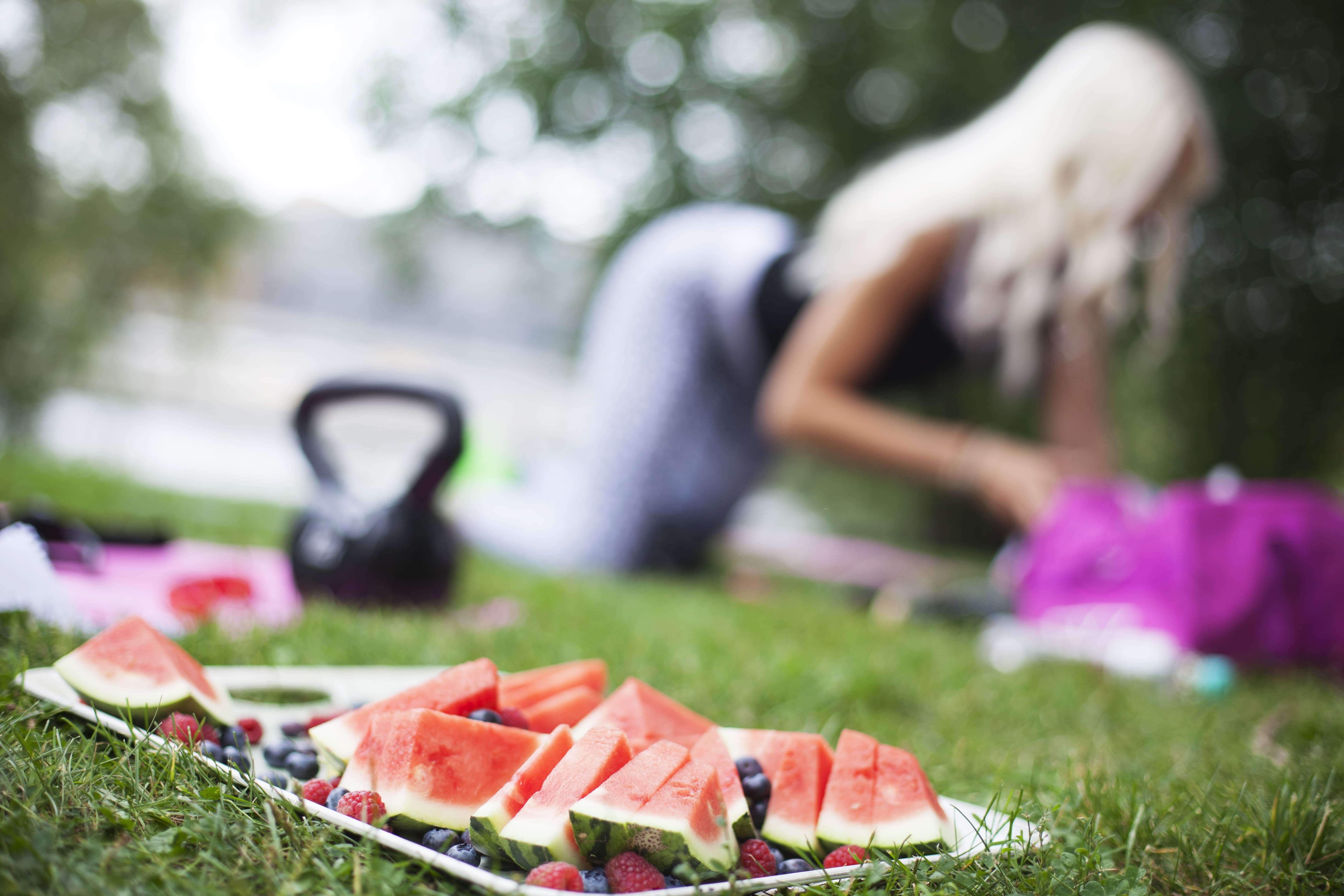 picnic plate of watermelon