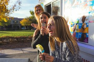 girls at ice cream truck