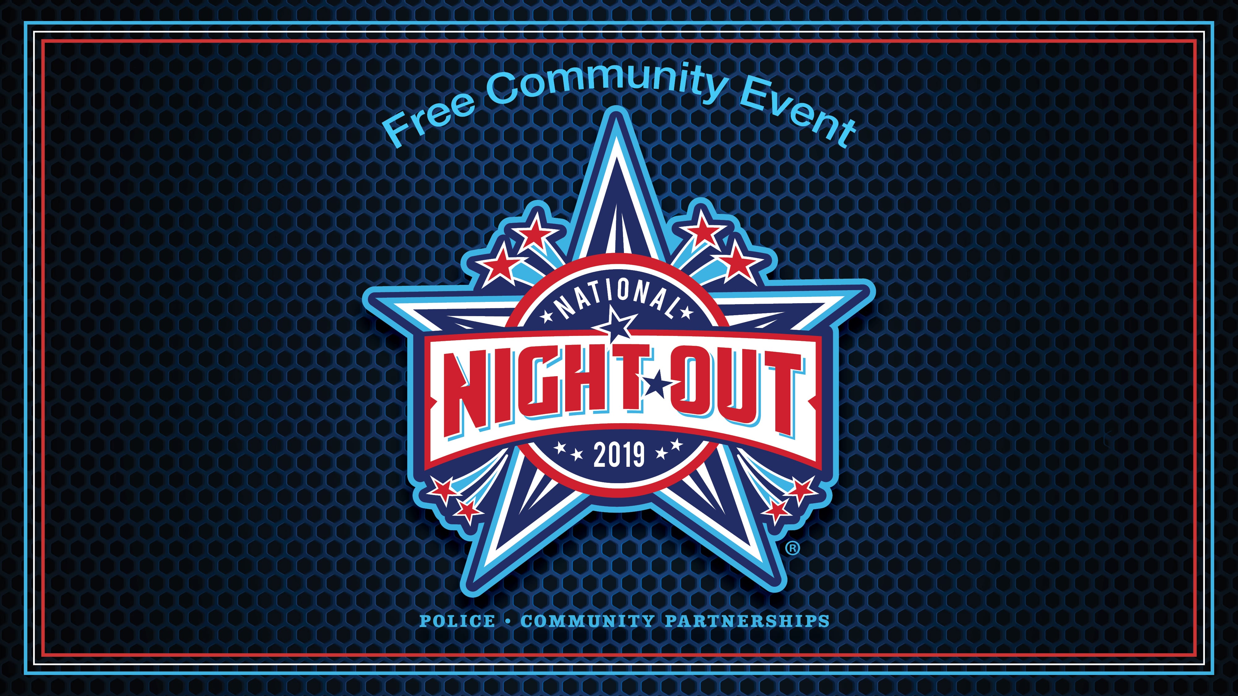 A logo for National Night Out, a free community event