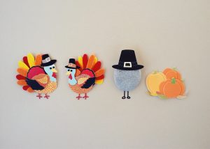 Thanksgiving crafts made during Henderson's Kids Night Out:Fanciful Fall Feast