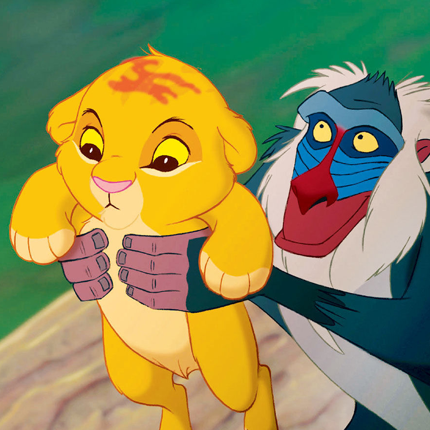 rafiki holding up simba