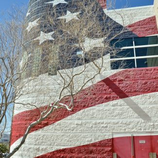 liberty high school flag mural