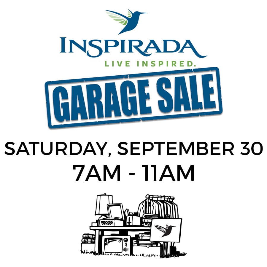 inspirada garage sale graphic